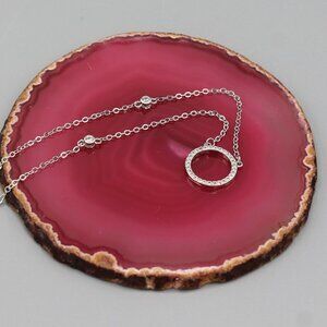 Jewelry necklace pendant circle crystals sparkly sparkle elegant beautiful new